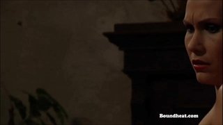 Topless armukestele kordamööda, piitsutamine ja orja koolitus