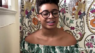 Ebony मह काम यो संग 2 Dildos