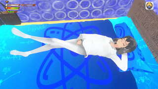 великанша-ботаник из женского университета мастурбирует